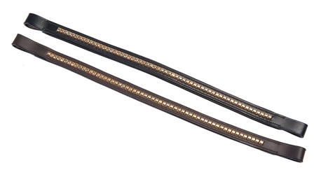 PANNBAND MED MÄSSING KLINKERS, BRUN - 39 CM PANNBAND MED MÄSSING KLINKERS, BRUN - 39 CM